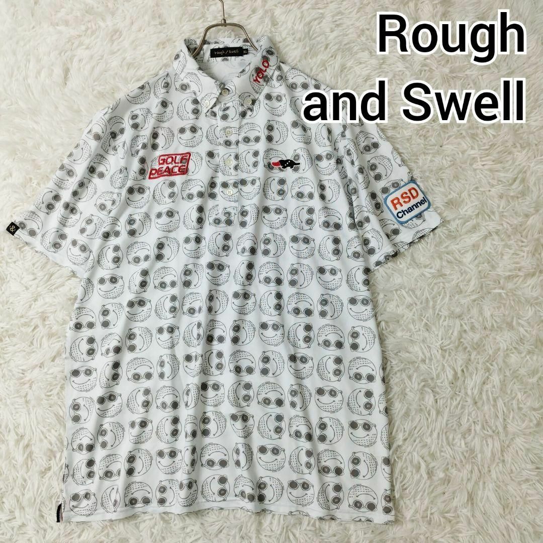 ラフアンドスウェルゴルフウェア BAD BALL POLO メガネボール柄XL