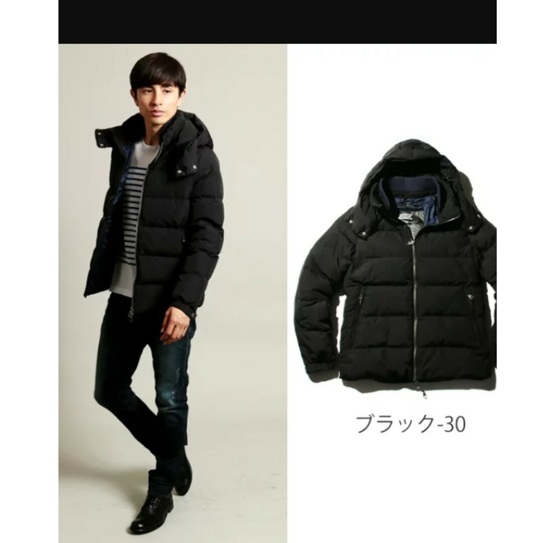 ジョンブル メンズ ダウンジャケット 希少品 LL 黒 男性用 美品ユーズド
