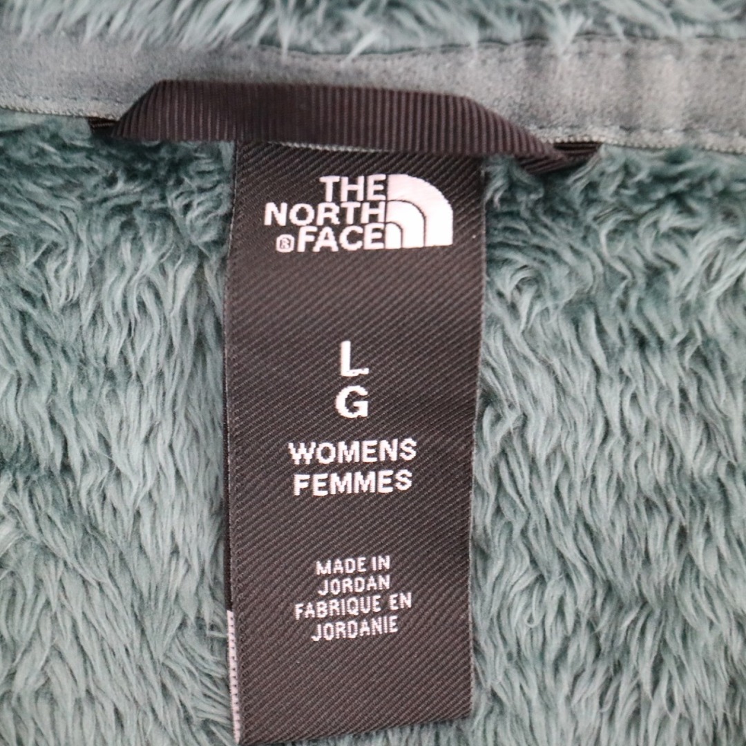 THE NORTH FACE ノースフェイス フリースジャケット アウトドア キャンプ 防寒 登山 刺繍ロゴ グリーン (レディース L)   O4482 4