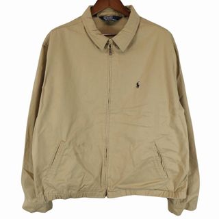 ポロラルフローレン(POLO RALPH LAUREN)のPolo by Ralph Lauren ポロバイラルフローレン スイングトップ 大きいサイズ ワンポイントロゴ ベージュ (メンズ XXL) 中古 古着 O4502(その他)