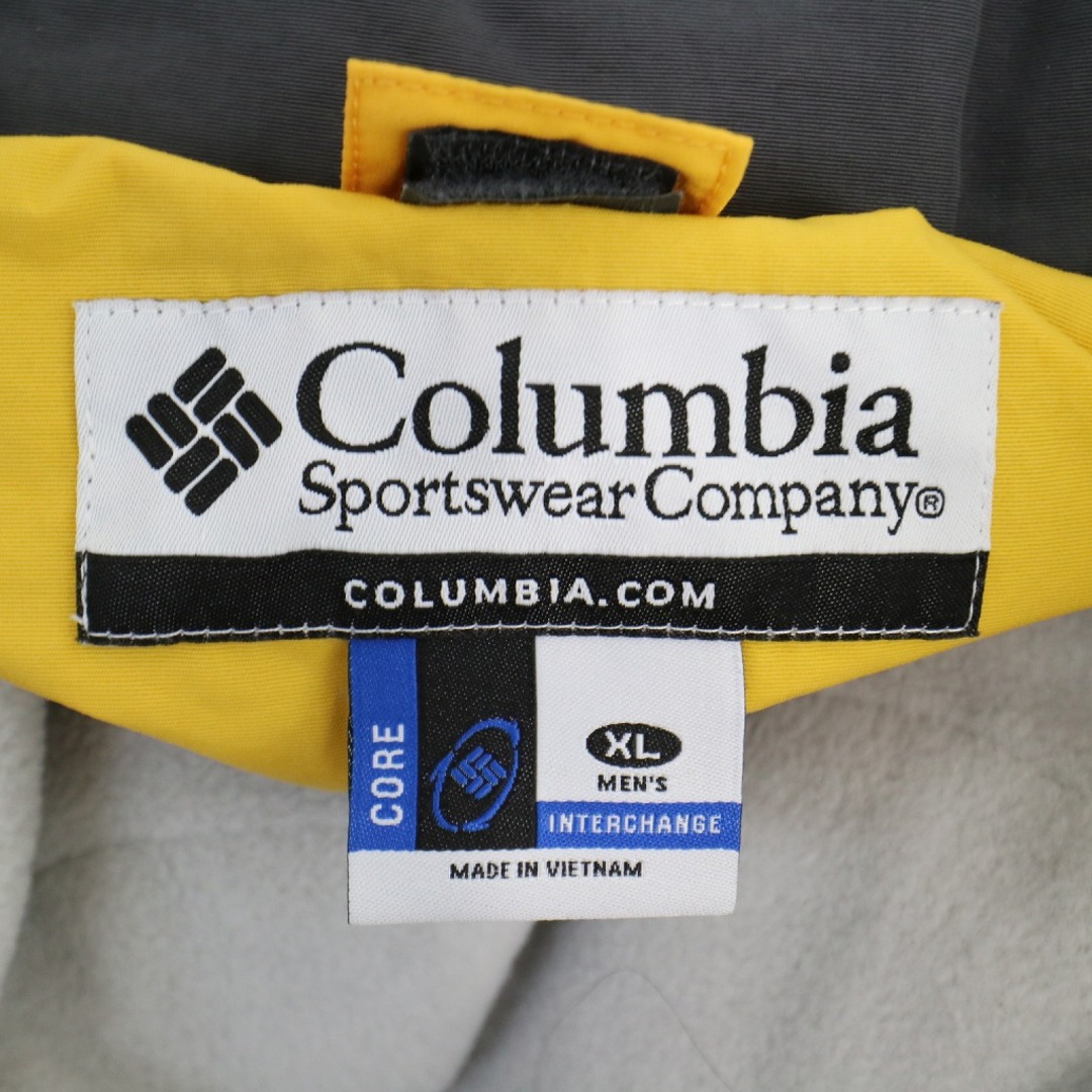 Columbia コロンビア ナイロン ジャケット アウトドア キャンプ 防寒 登山 首元ドローコード オレンジ (メンズ XL)   N8542