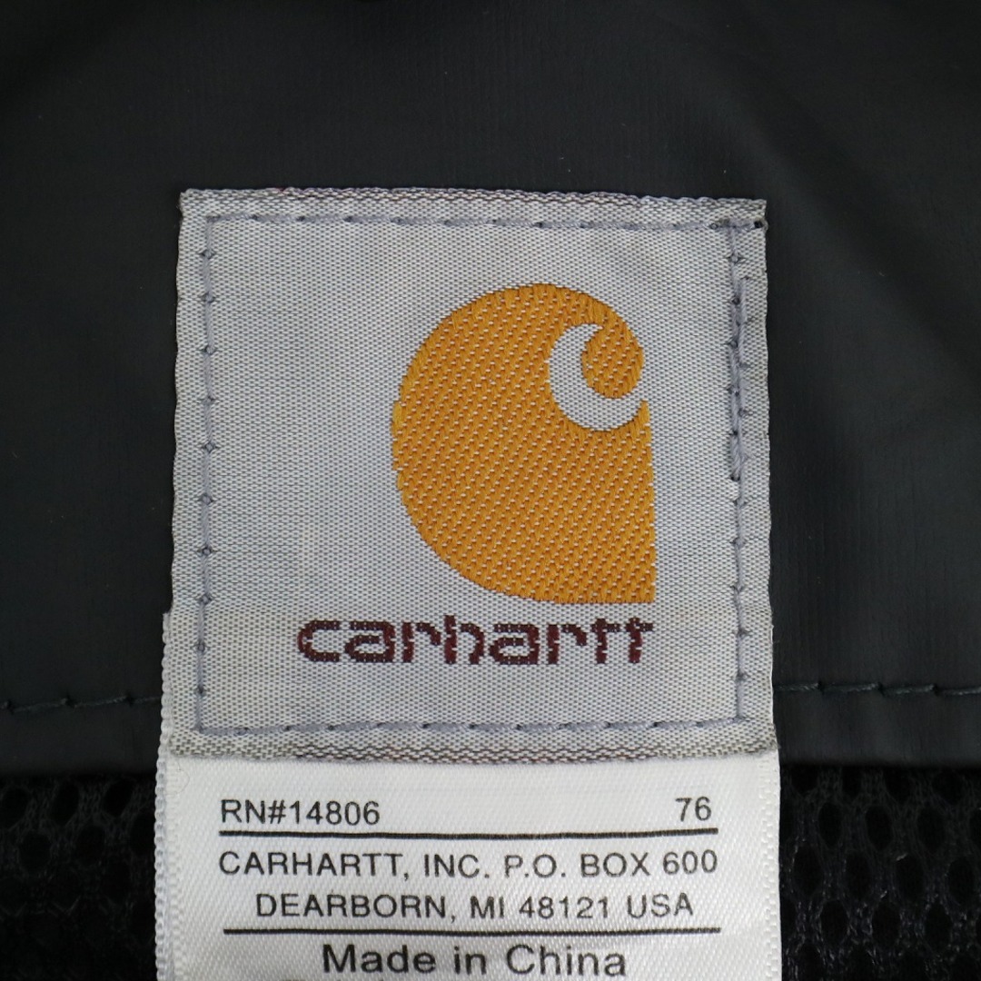 carhartt(カーハート)のCarhartt カーハート レイン ジャケット アウトドア キャンプ アウター 防寒 登山 ブラック (メンズ M相当) 中古 古着 O4498 メンズのジャケット/アウター(その他)の商品写真