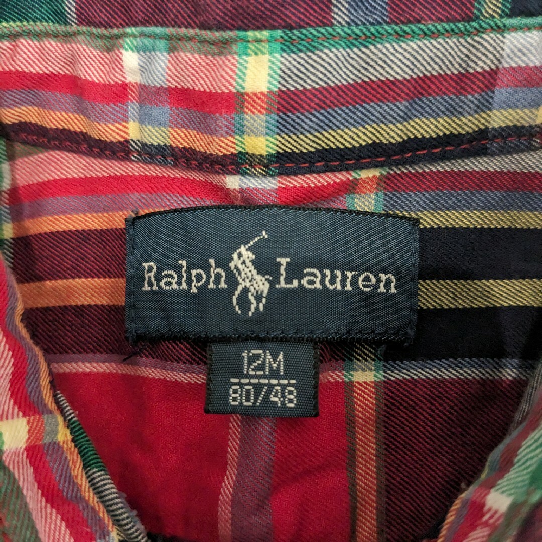 POLO RALPH LAUREN(ポロラルフローレン)のポロラルフローレン　長袖シャツ　80 キッズ/ベビー/マタニティのベビー服(~85cm)(シャツ/カットソー)の商品写真