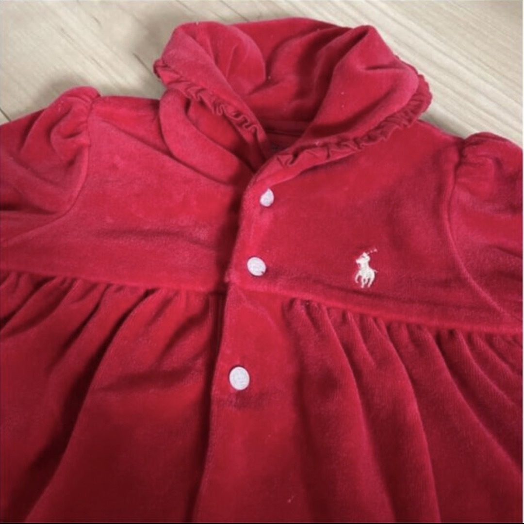 POLO RALPH LAUREN(ポロラルフローレン)のロンパース　コーデュロイ　ラルフローレン　ベビー服　9M 75 ポニーの刺繍付き キッズ/ベビー/マタニティのベビー服(~85cm)(ロンパース)の商品写真