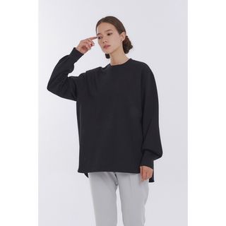 yori 2023AW チャンキーヘムラウンドtee ブラック-