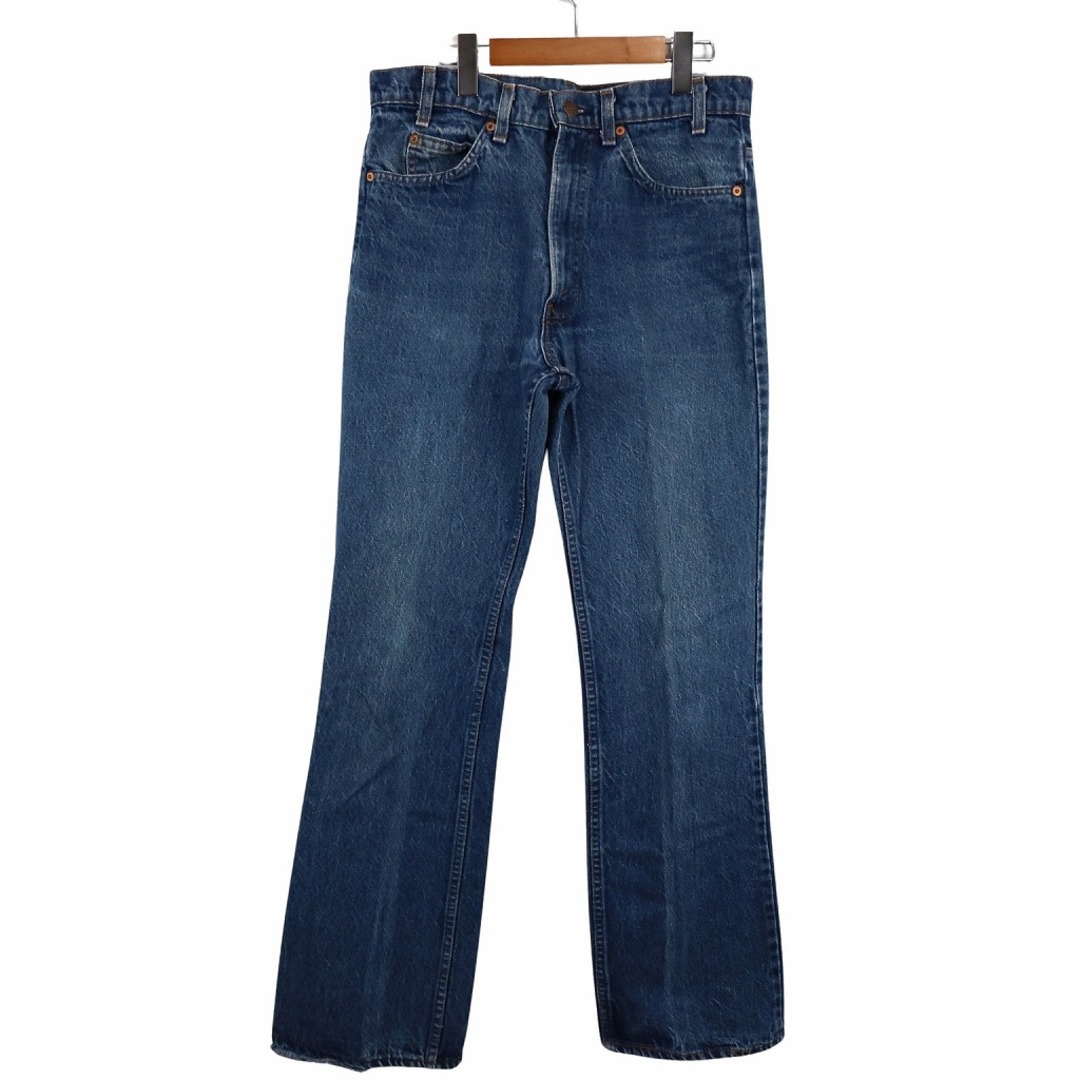 80年代 USA製 Levi's リーバイス 40517-0215 ジーンズ デニムパンツ オレンジタブ ブーツカット インディゴ (メンズ 34)   O4539