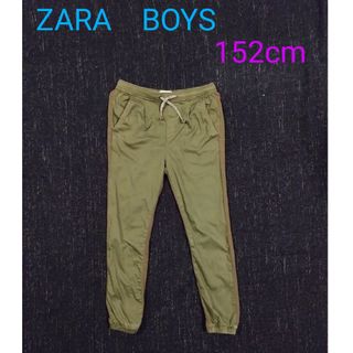 ザラキッズ(ZARA KIDS)のZARA BOYS　異素材切り替えジョガーパンツ　オリーブカラー　152cm(パンツ/スパッツ)