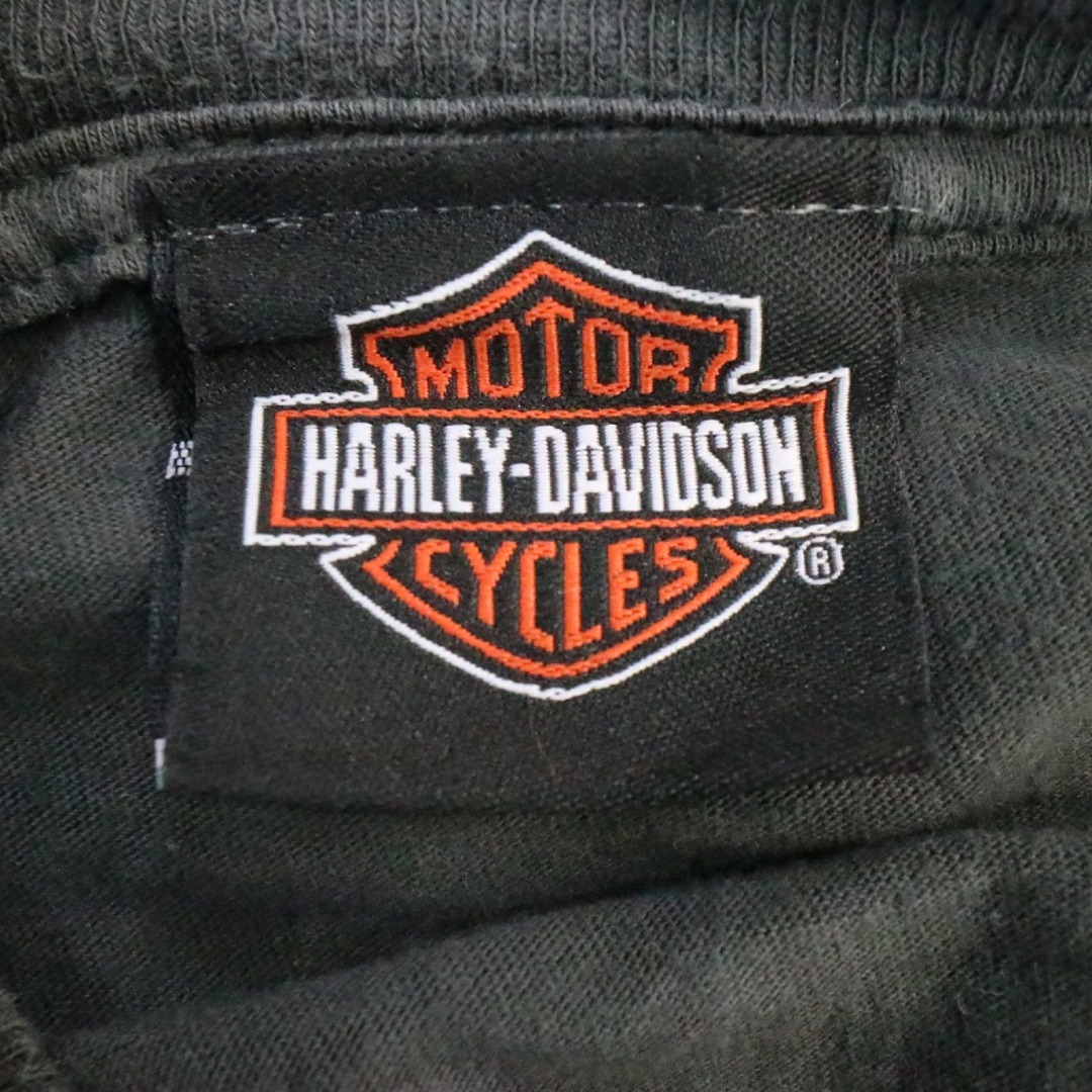 Harley Davidson(ハーレーダビッドソン)のHARLEY DAVIDSON ハーレーダビッドソン イラストプリント 半袖Ｔシャツ 大きいサイズ グレー (メンズ 2X) 中古 古着 O4629 メンズのトップス(Tシャツ/カットソー(半袖/袖なし))の商品写真