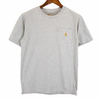 カーハート(carhartt)のCarhartt カーハート 半袖Ｔシャツ ワンポイントロゴ グレー (メンズ S) 中古 古着 O4637(Tシャツ/カットソー(半袖/袖なし))