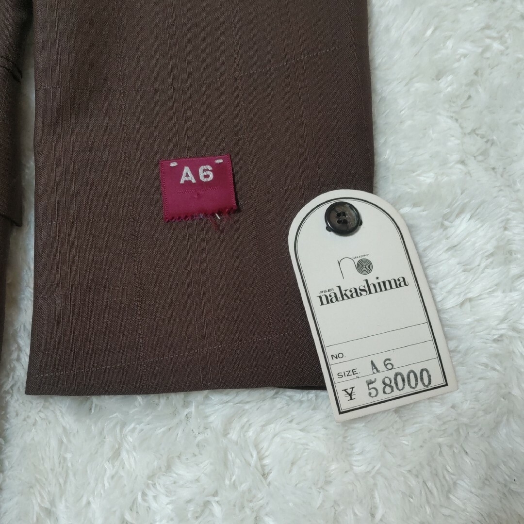 D’URBAN(ダーバン)のダーバン　ヴィンテージ　スーツ　セットアップ　A6　ブラウン　チェック　タグ付 メンズのスーツ(セットアップ)の商品写真