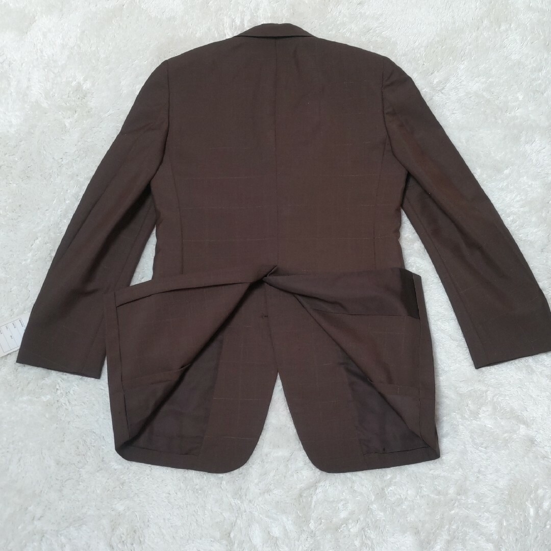 D’URBAN(ダーバン)のダーバン　ヴィンテージ　スーツ　セットアップ　A6　ブラウン　チェック　タグ付 メンズのスーツ(セットアップ)の商品写真