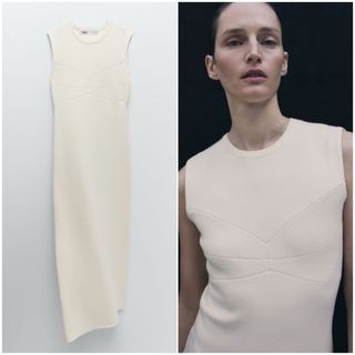 ザラ(ZARA)の新品 ZARA ロング丈ニットワンピース(ロングワンピース/マキシワンピース)