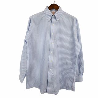 ブルックスブラザース(Brooks Brothers)のBrooks Brothers ブルックスブラザーズ 長袖シャツ ボタンダウン ストライプ柄 ブルー (メンズ 16) 中古 古着 O4668(シャツ)