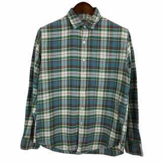 ジェイクルー(J.Crew)のJ.CREW ジェイクルー 長袖シャツ アメカジ チェック グリーン (メンズ M) 中古 古着 O4679(シャツ)