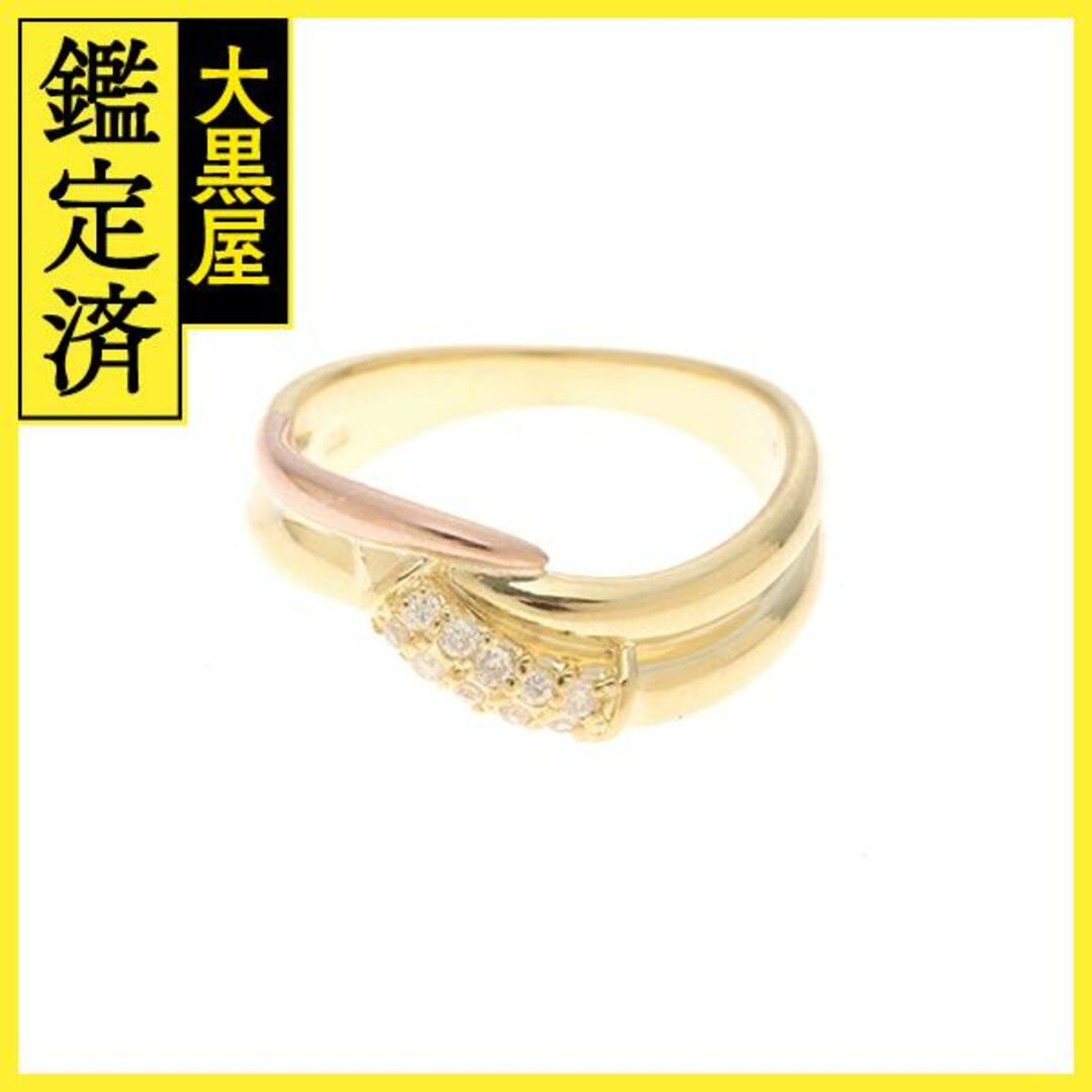 ダイヤリング　指輪　K18YG/PG　ゴールド　ダイヤモンド　4.6g【200】