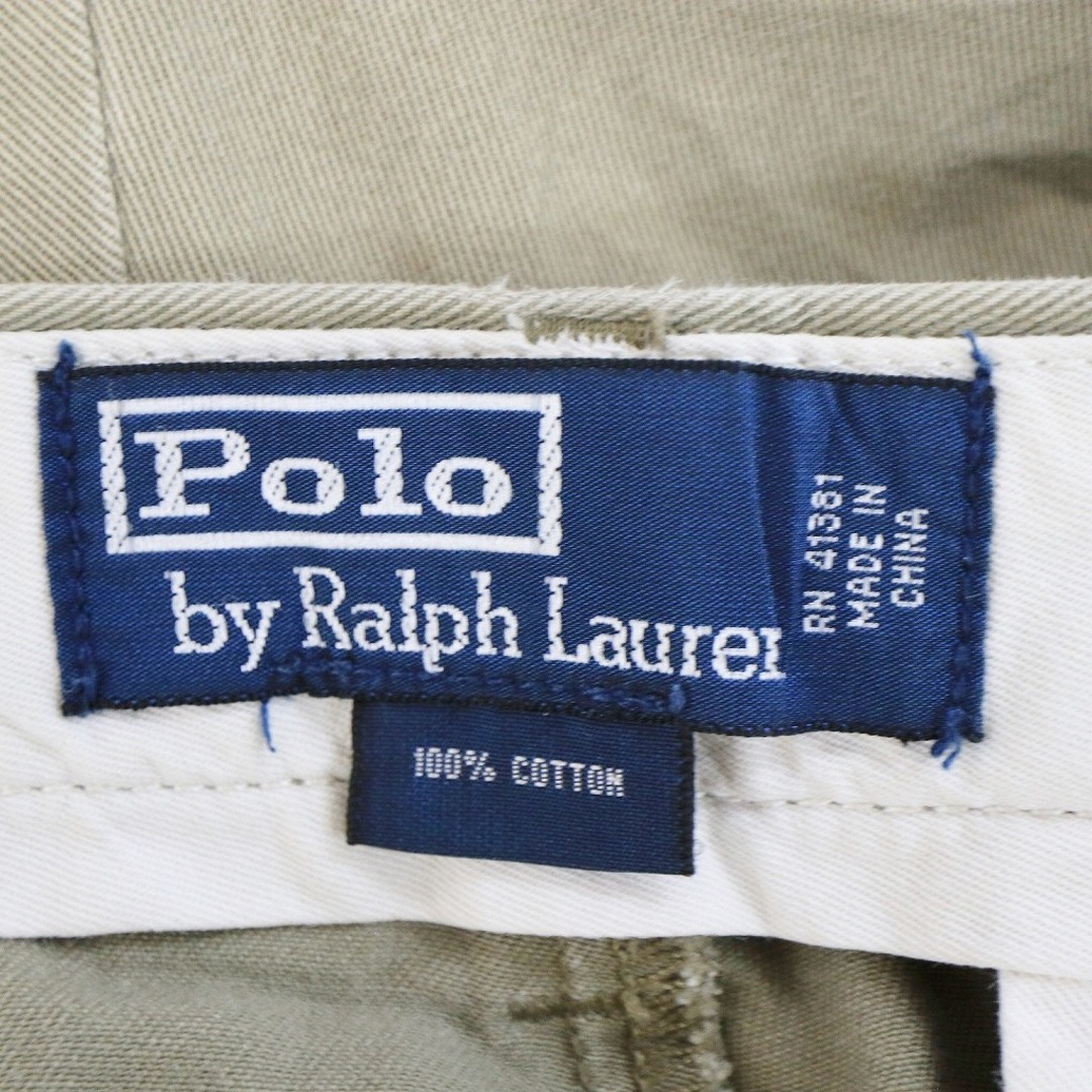 POLO RALPH LAUREN(ポロラルフローレン)のPolo by Ralph Lauren ポロバイラルフローレン チノ パンツ ロゴ ベージュ (メンズ 35×30) 中古 古着 O4729 メンズのパンツ(その他)の商品写真