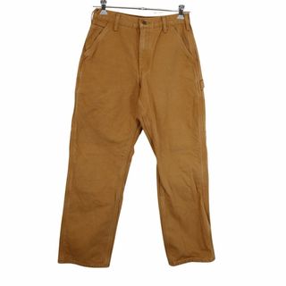 カーハート(carhartt)のCarhartt カーハート B111 ペインター パンツ ダック地 裏地チェック柄 ブラウン (メンズ 30×30) 中古 古着 O4756(ペインターパンツ)