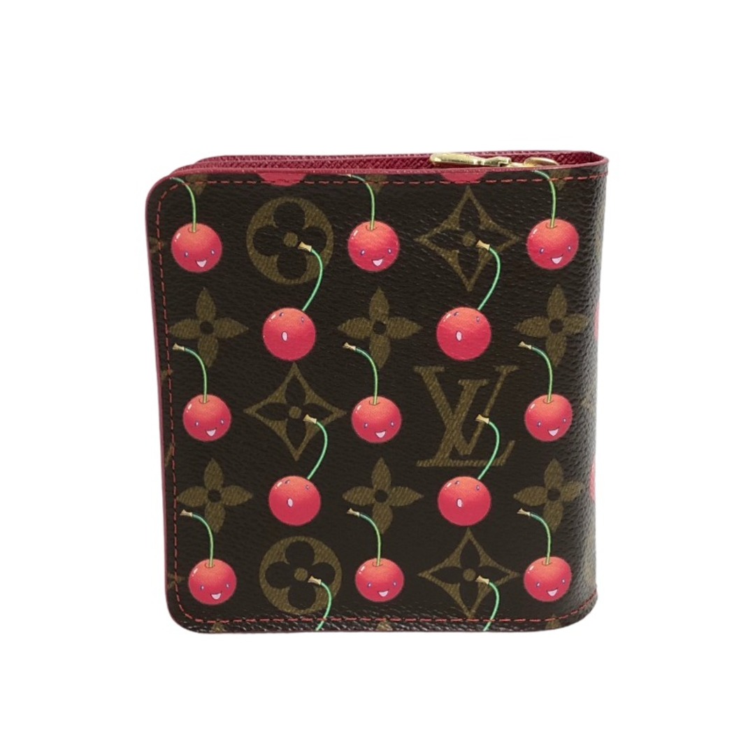 LOUIS VUITTON ルイ ヴィトン コンパクトジップ モノグラム チェリー