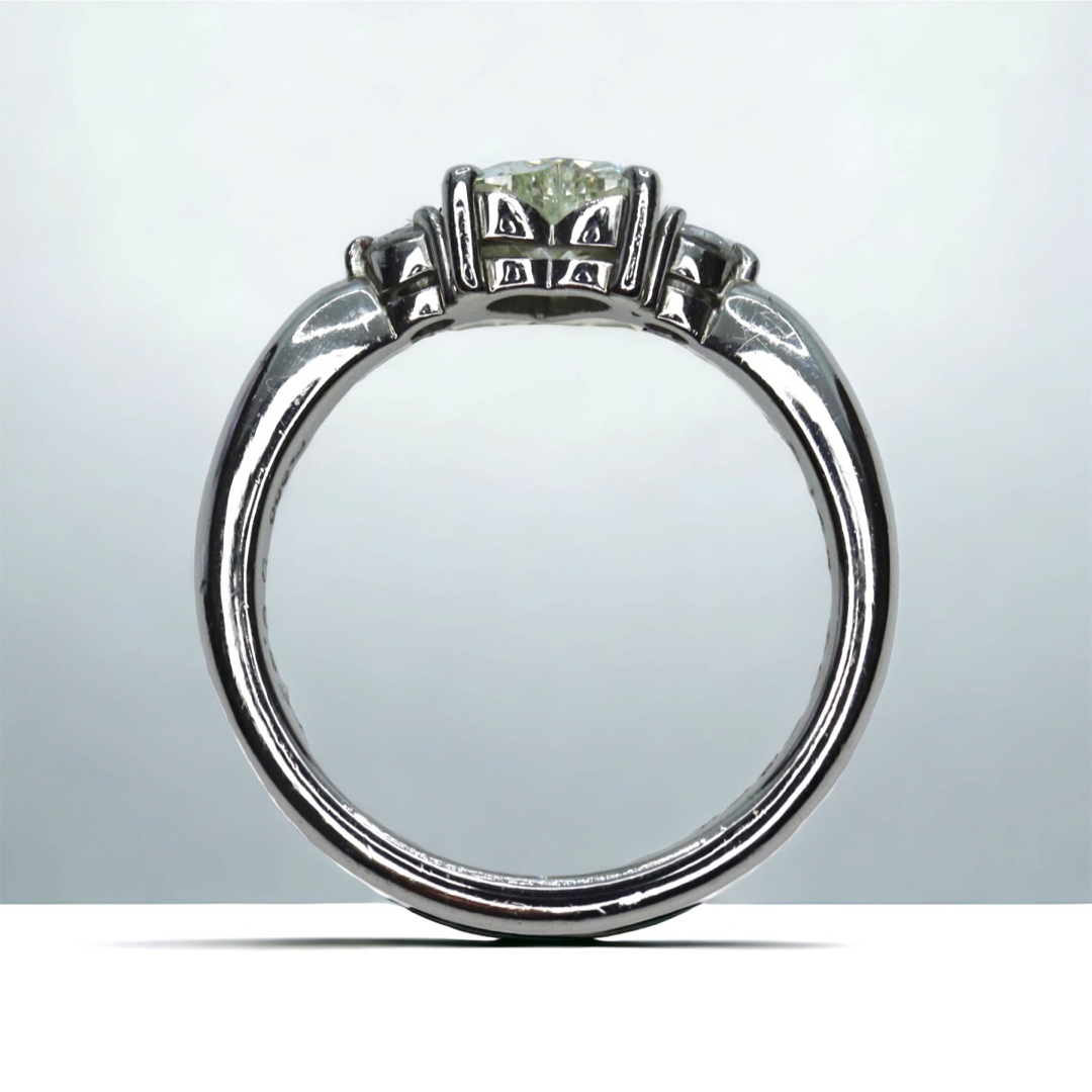 pt900 ハートカットダイヤモンドリング Total 0.979ct 12号 レディースのアクセサリー(リング(指輪))の商品写真