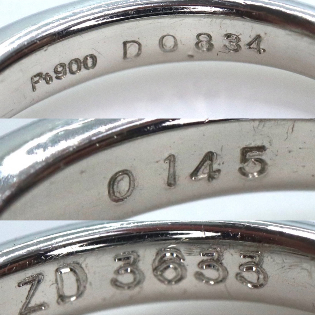 pt900 ハートカットダイヤモンドリング Total 0.979ct 12号 レディースのアクセサリー(リング(指輪))の商品写真