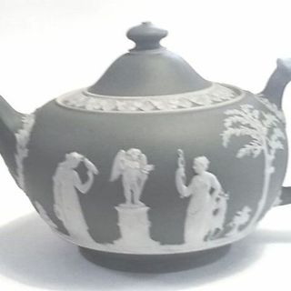 ウェッジウッド(WEDGWOOD)のウェッジウッド ジャスパー・ウェア ティーポット アンティーク(テーブル用品)