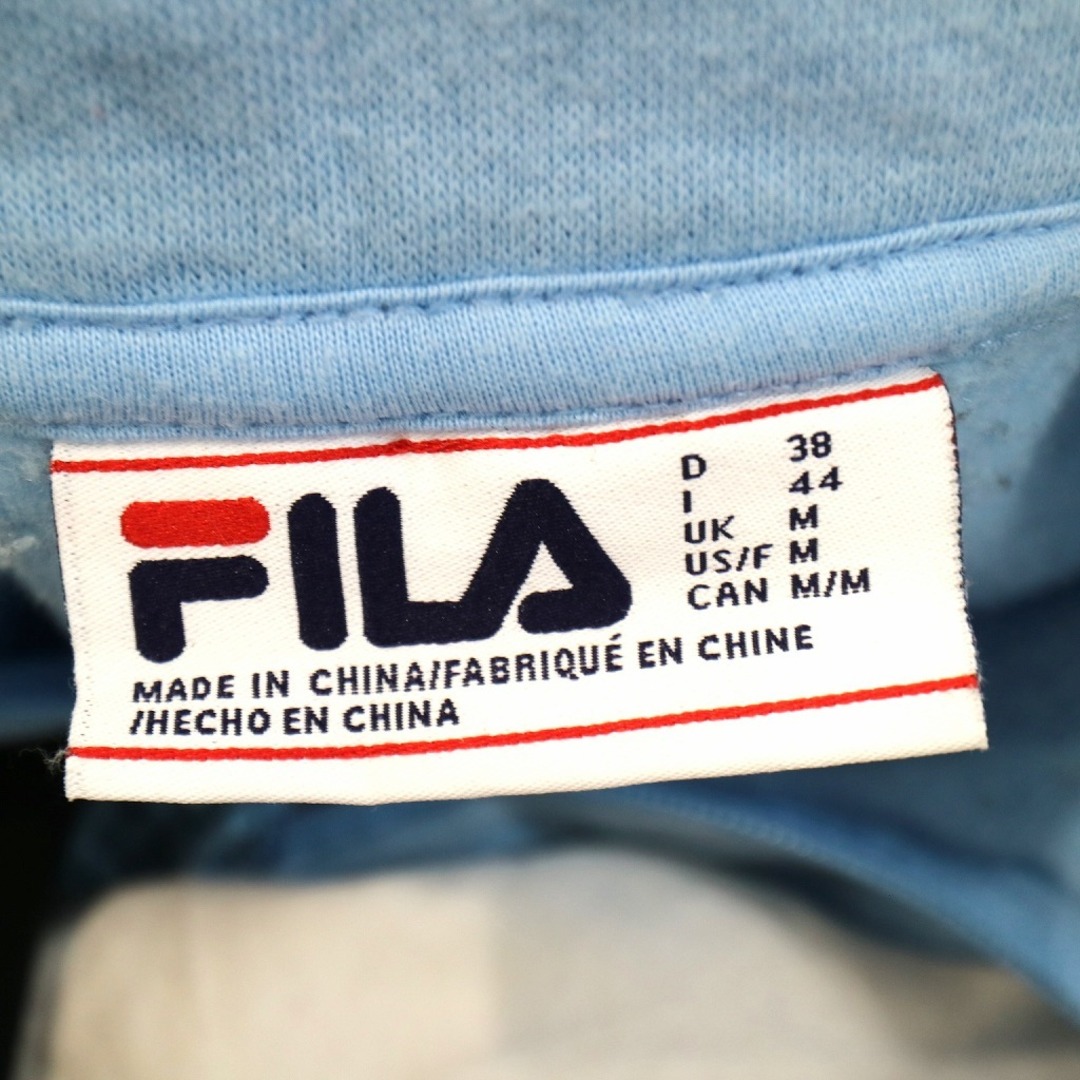 FILA(フィラ)のFILA フィラ ワンポイントロゴ スウェット ハイネック ハーフジップ ブラック (メンズ M) 中古 古着 O2991 メンズのトップス(スウェット)の商品写真