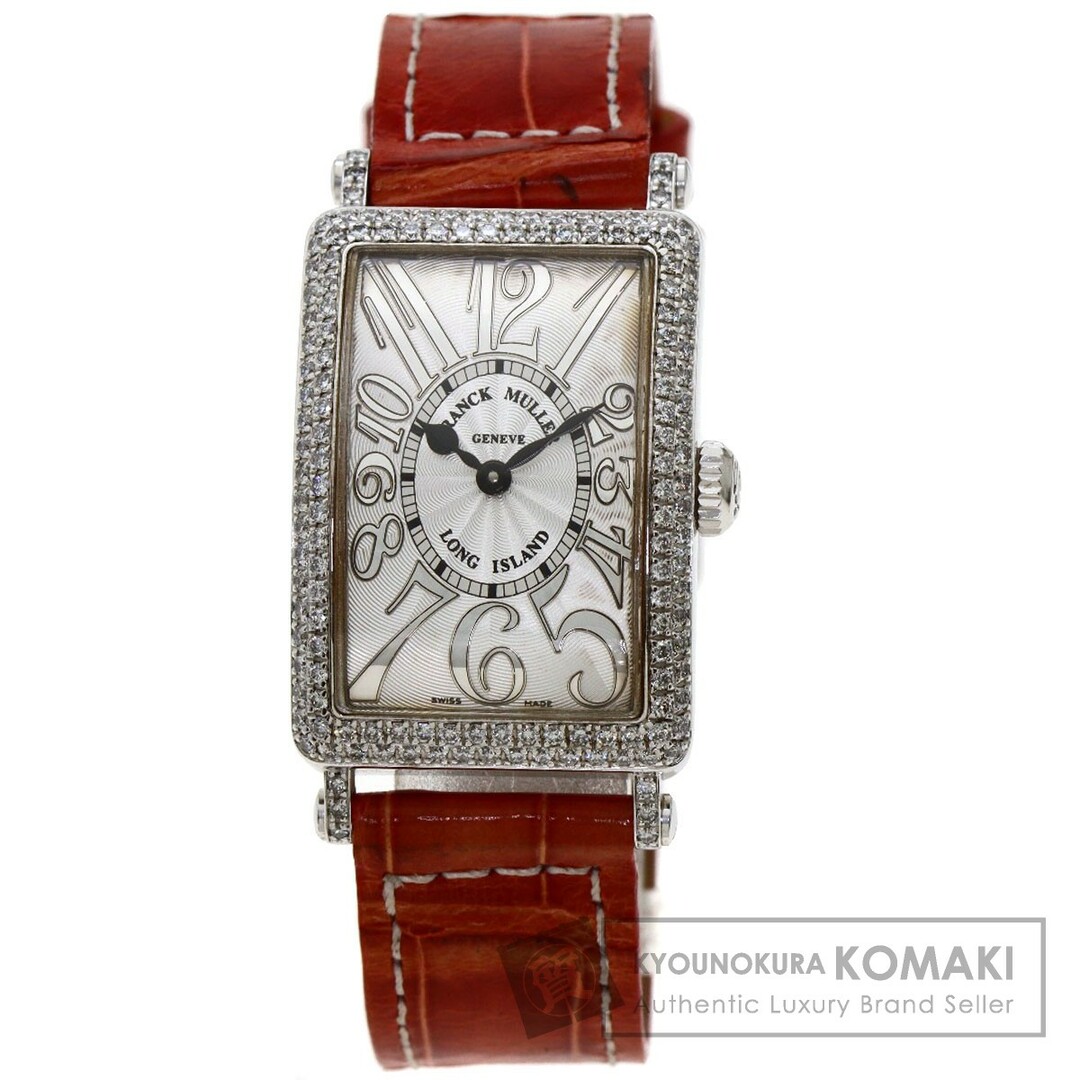 FRANCK MULLER 902QZD ロングアイランド 腕時計 K18WG 革 レディース