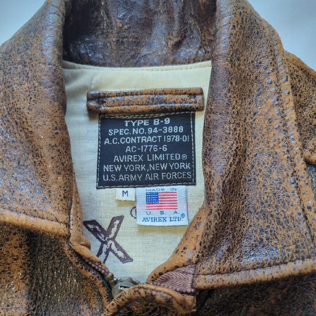 VINTAGE 80's 米国製AVIREX TYPE Bー9 Mサイズ-