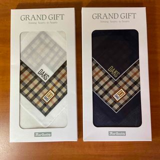 DAKS - A-180 DAKS ハンカチ２枚セット　GRAND GIFT 