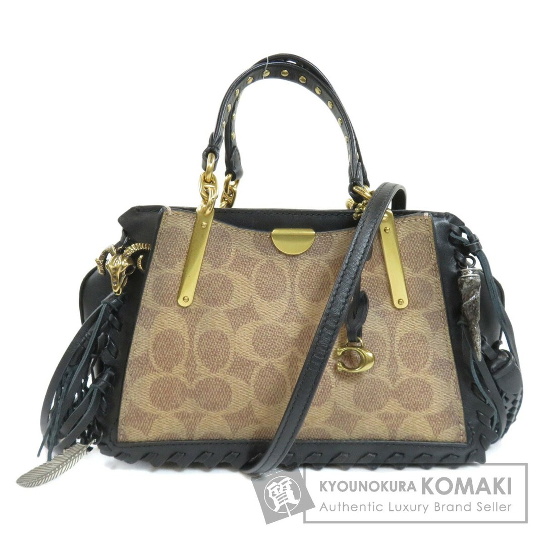 COACH 36838 シグネチャー 2WAY ハンドバッグ PVC レザー レディース