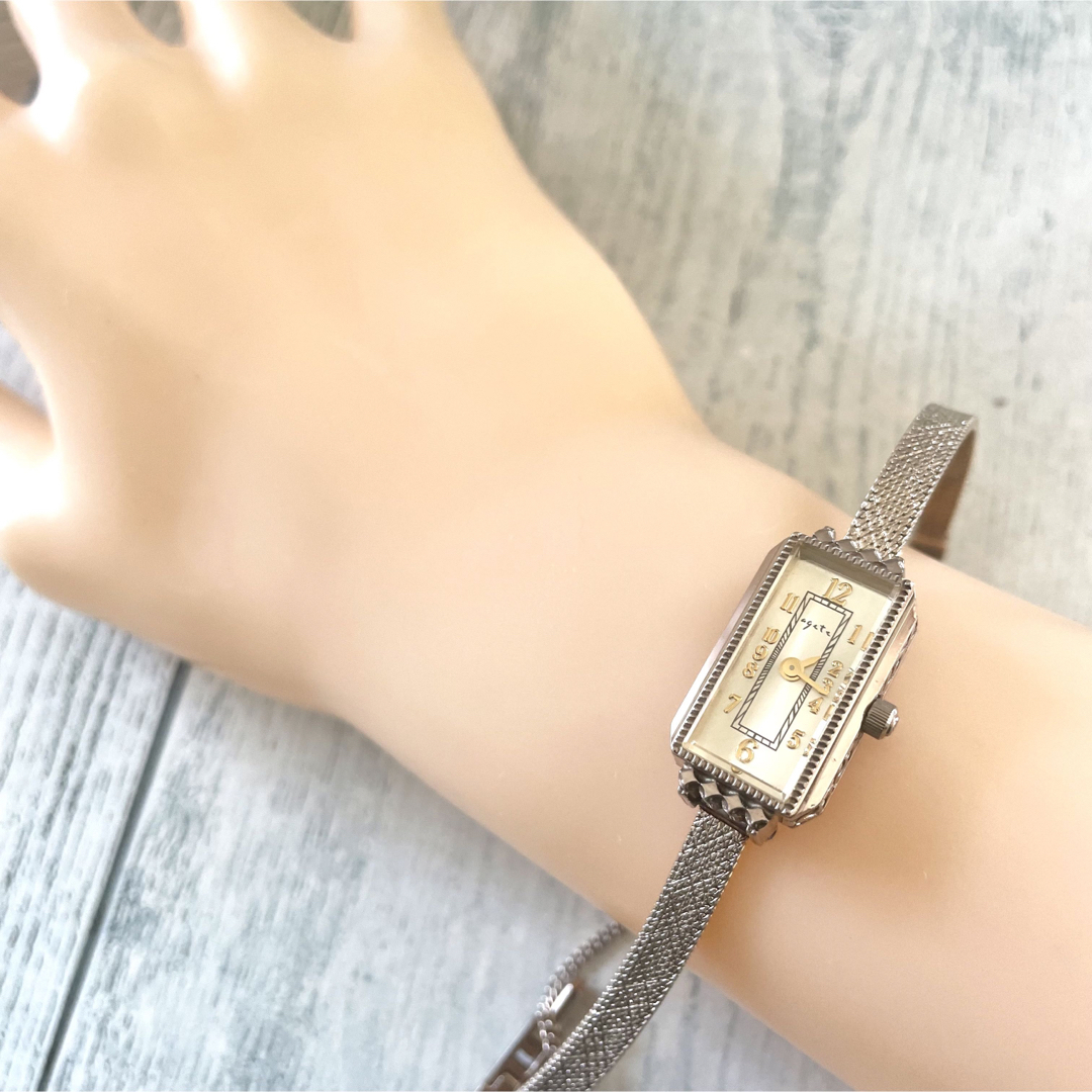 【美品】agete アガット 腕時計 0.014ct ゴールド 腕時計
