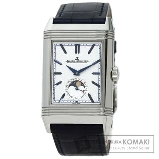 ジャガールクルト(Jaeger-LeCoultre)のJAEGER-LECOULTRE Q3958420 216.8.D3 レベルソ トリビュートムーン 腕時計 SS 革 メンズ(腕時計(アナログ))