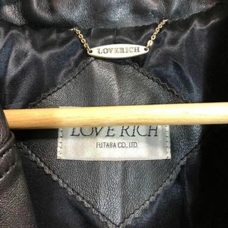 LOVE RICH ダブル　レザーコート　羊革　大きいサイズ　黒　11