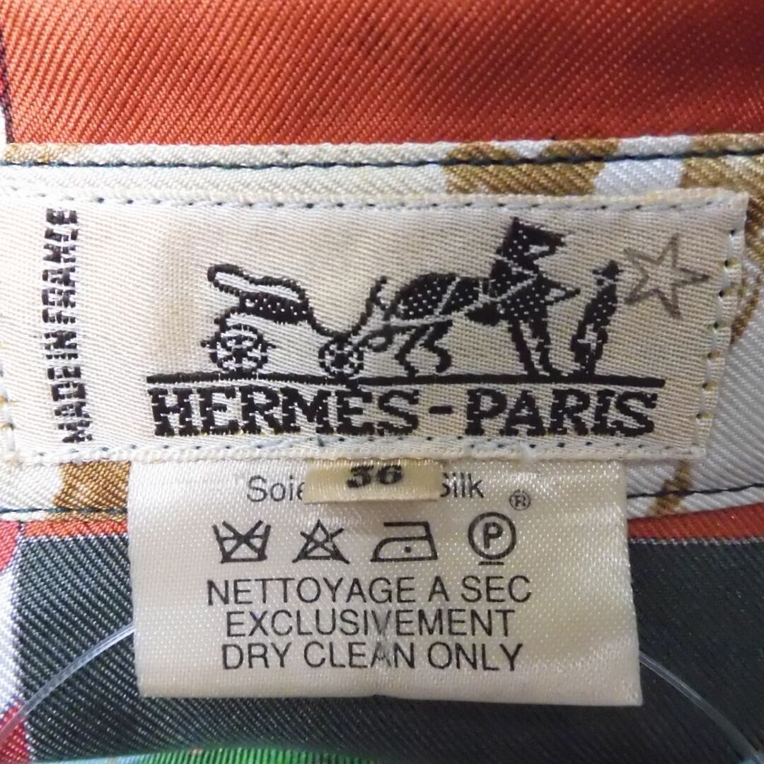 HERMES - 美品 HERMES エルメス ヴィンテージ シャツ オレンジ HERMES - 美品 HERMES エルメス ヴィンテージ シャツ オレンジ