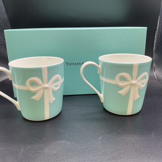 ティファニー(Tiffany & Co.)の箱付き TIFFANY ティファニー ペアマグカップ ブルーボックス　no.71(グラス/カップ)