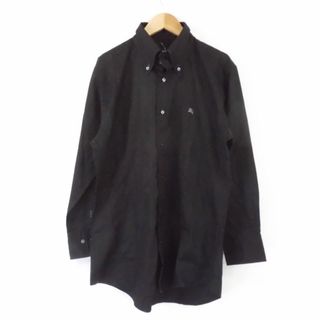 バーバリーブラックレーベル(BURBERRY BLACK LABEL)のBURBERRY BLACK LABEL バーバリーブラックレーベル ボタンダウン 長袖シャツ ブラック 2 コットン100% メンズ AY4374A17 【中古】(シャツ)