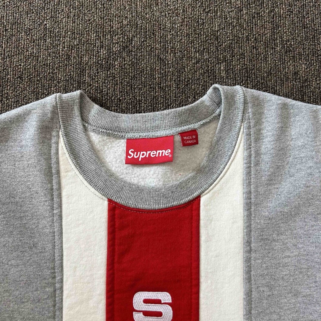 supreme Vertical Logo Panel Crewneck 希少