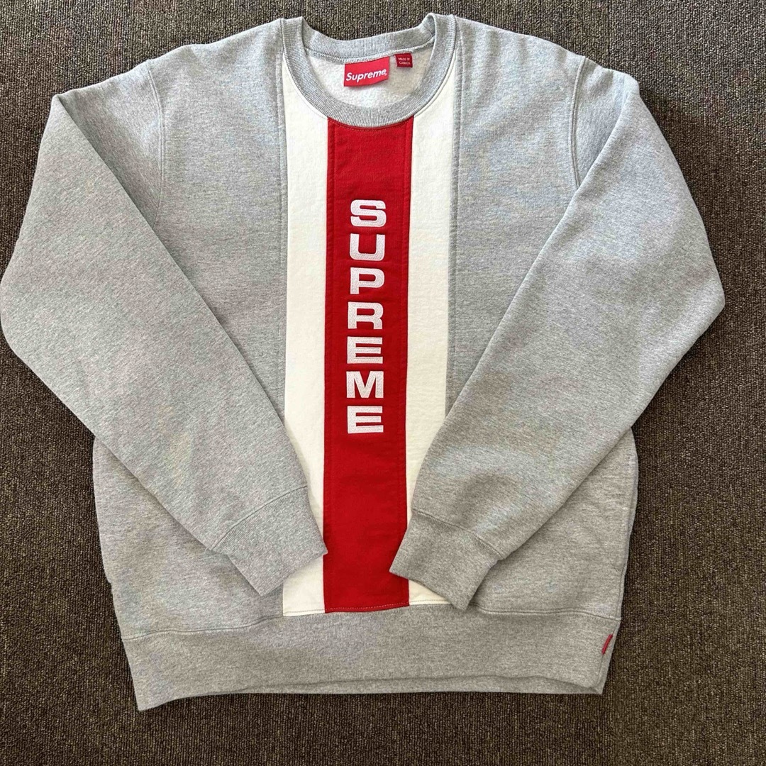 supreme Vertical Logo Panel Crewneck 希少