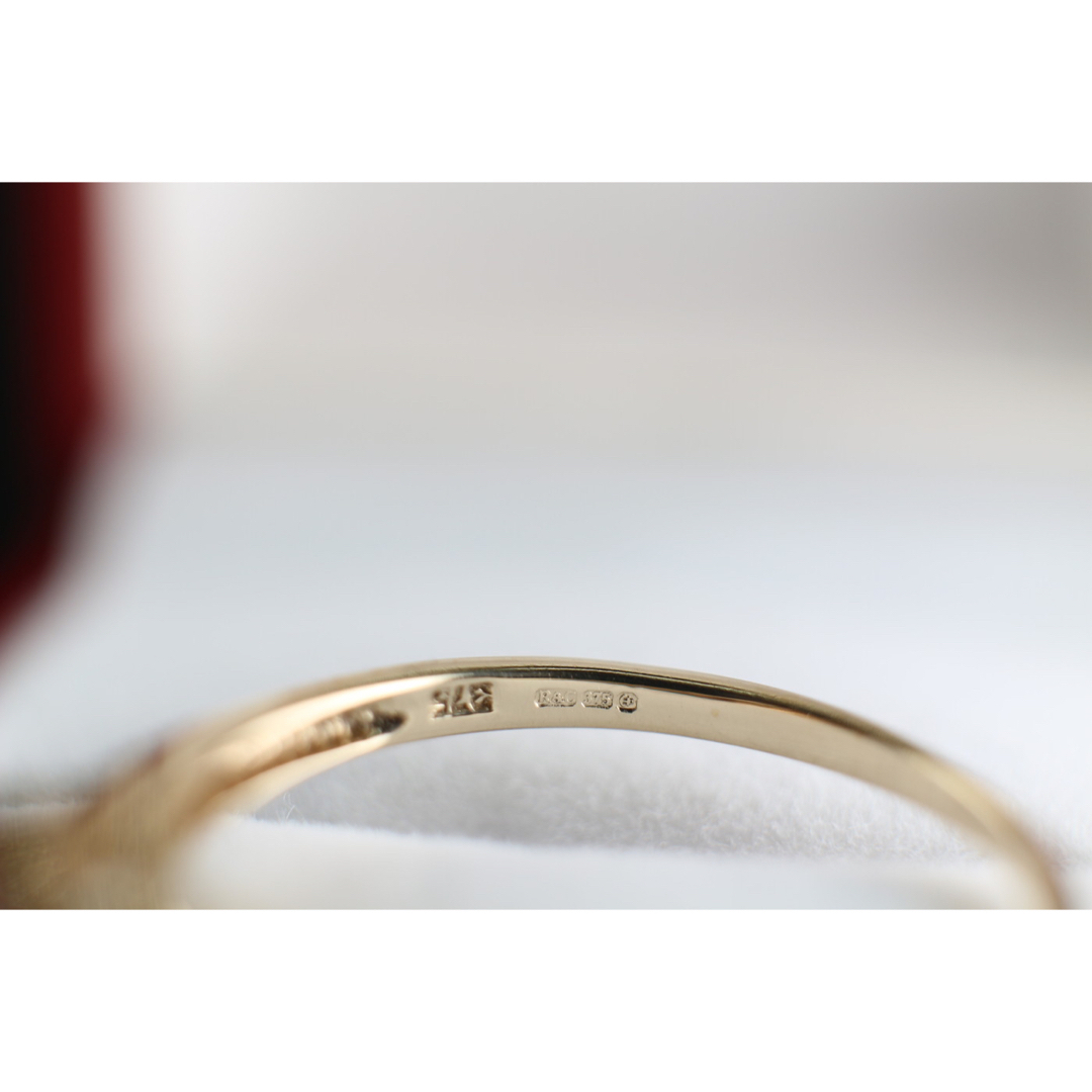 絶品 英国 ビンテージ レディース ゴールド 指輪 サファイア 375 J138 レディースのアクセサリー(リング(指輪))の商品写真