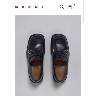 マルニ(Marni)のマルニ　Marni ピアスローファー36サイズ黒(ローファー/革靴)