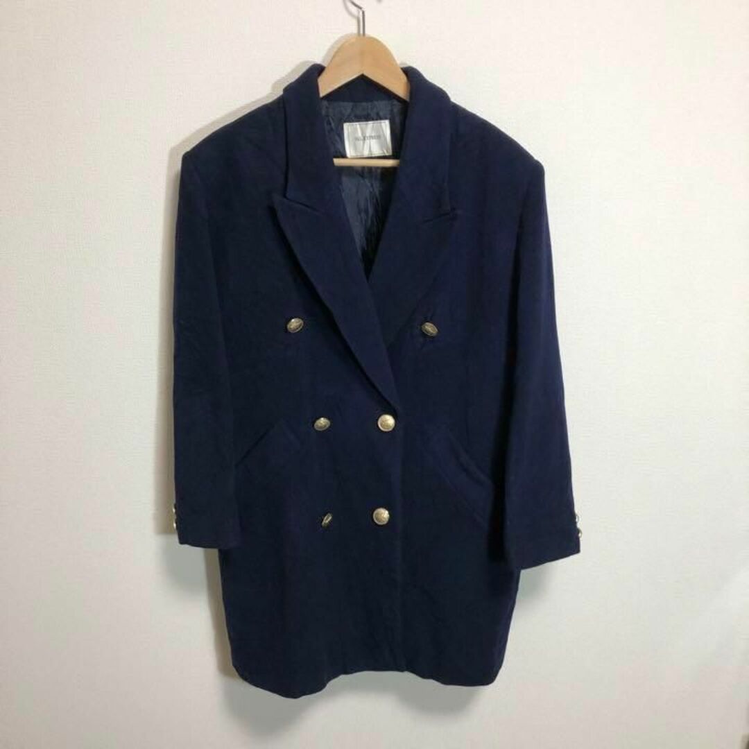 H.S.EXPRESS ダブルブレスト ダブル ジャケット ウール 紺ブレ Mの通販