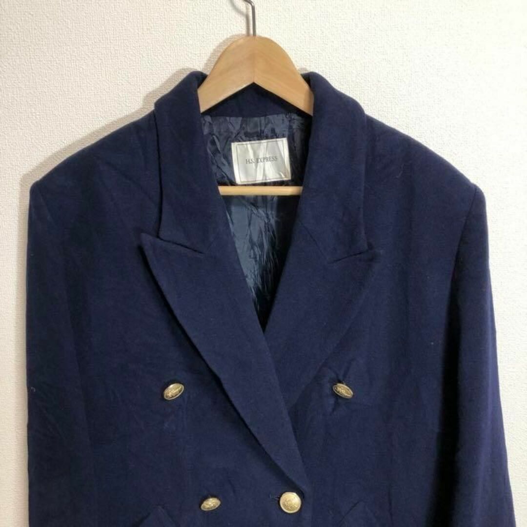 H.S.EXPRESS ダブルブレスト ダブル ジャケット ウール 紺ブレ Mの通販