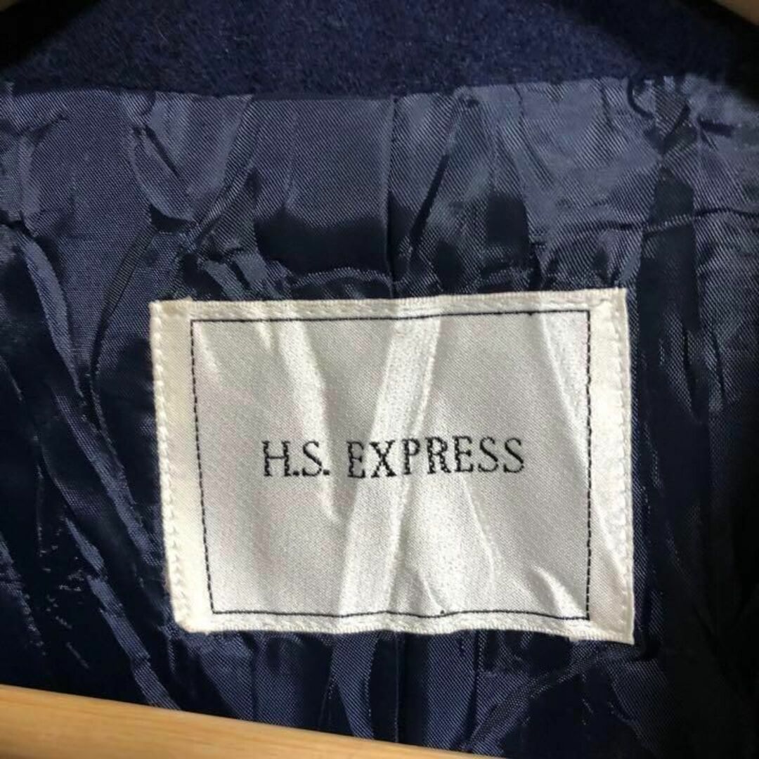 H.S.EXPRESS ダブルブレスト ダブル ジャケット ウール 紺ブレ Mの通販