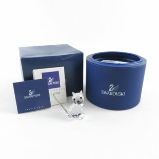 スワロフスキー(SWAROVSKI)の未使用 SWAROVSKI スワロフスキー 010011 「子猫」 クリスタルオブジェ 透明 クリスタル フィギュア インテリア 廃盤 SY6950A2 【中古】(置物)