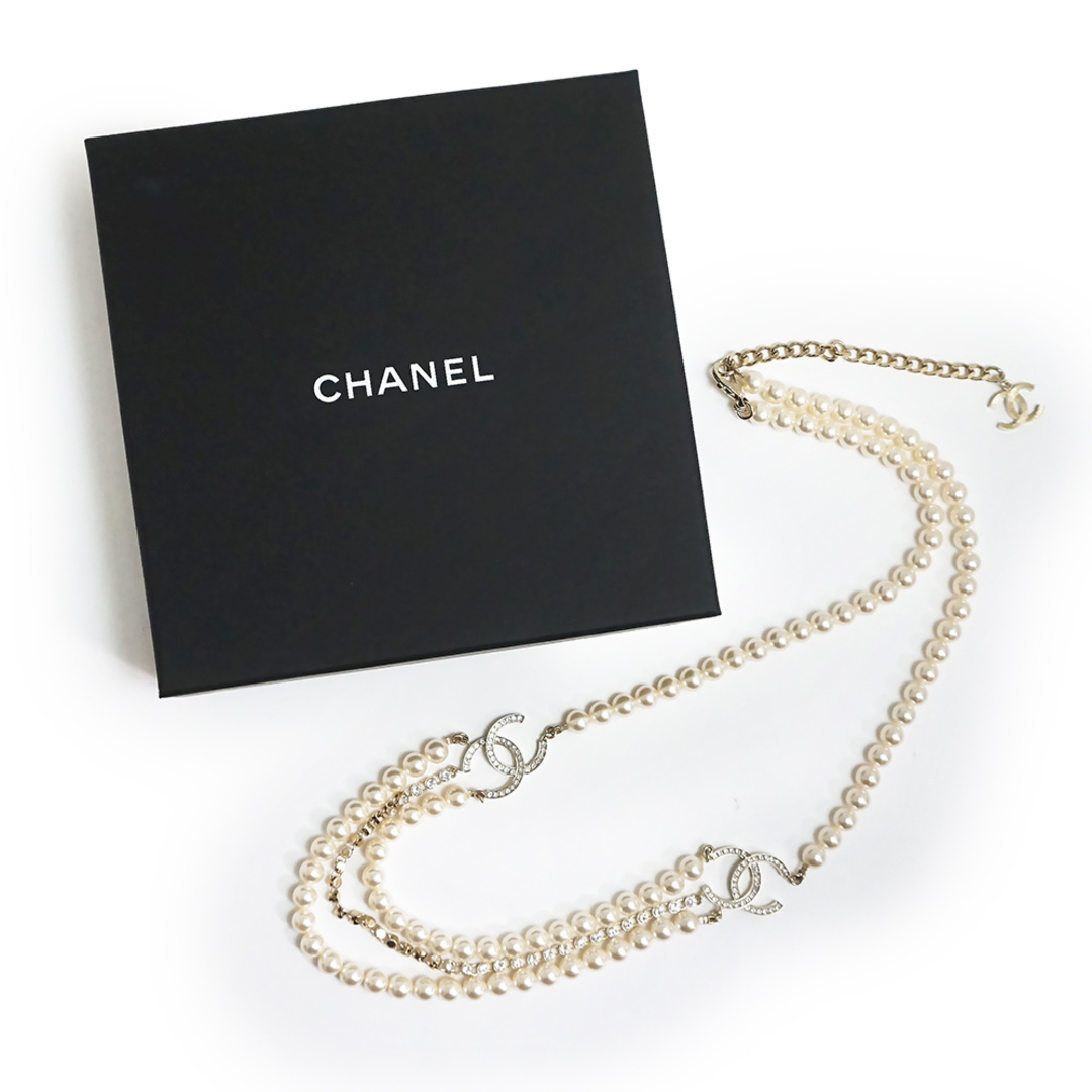 CHANEL  ラインストーン チェーンベルト シャネル