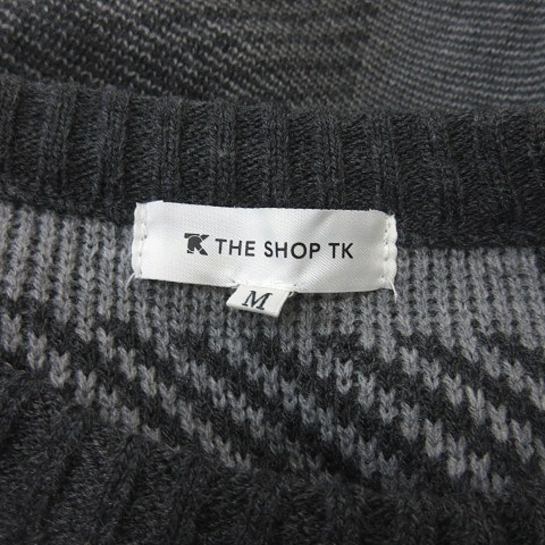 THE SHOP TK(ザショップティーケー)のザショップティーケー ニット セーター 長袖 総柄 M グレー /YI メンズのトップス(ニット/セーター)の商品写真