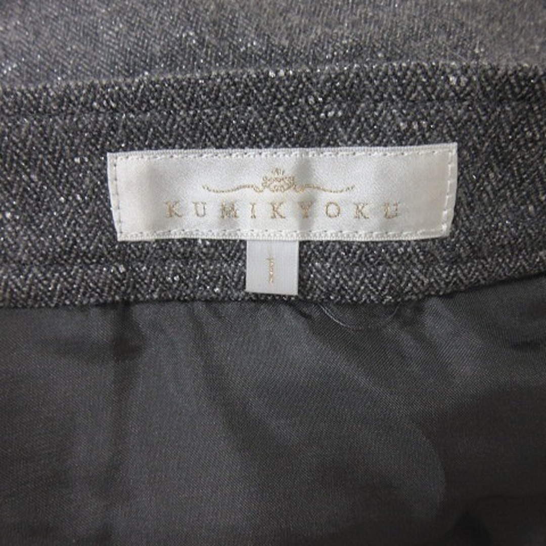kumikyoku（組曲）(クミキョク)のクミキョク 組曲 タイトスカート ミニ ウール ツイード 1 グレー /YI レディースのスカート(ミニスカート)の商品写真