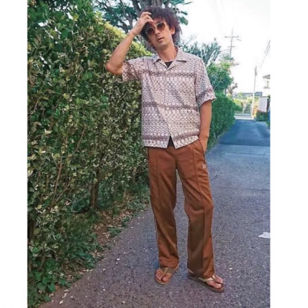 18AW Needles ストレート トラックパンツ ブラウン-