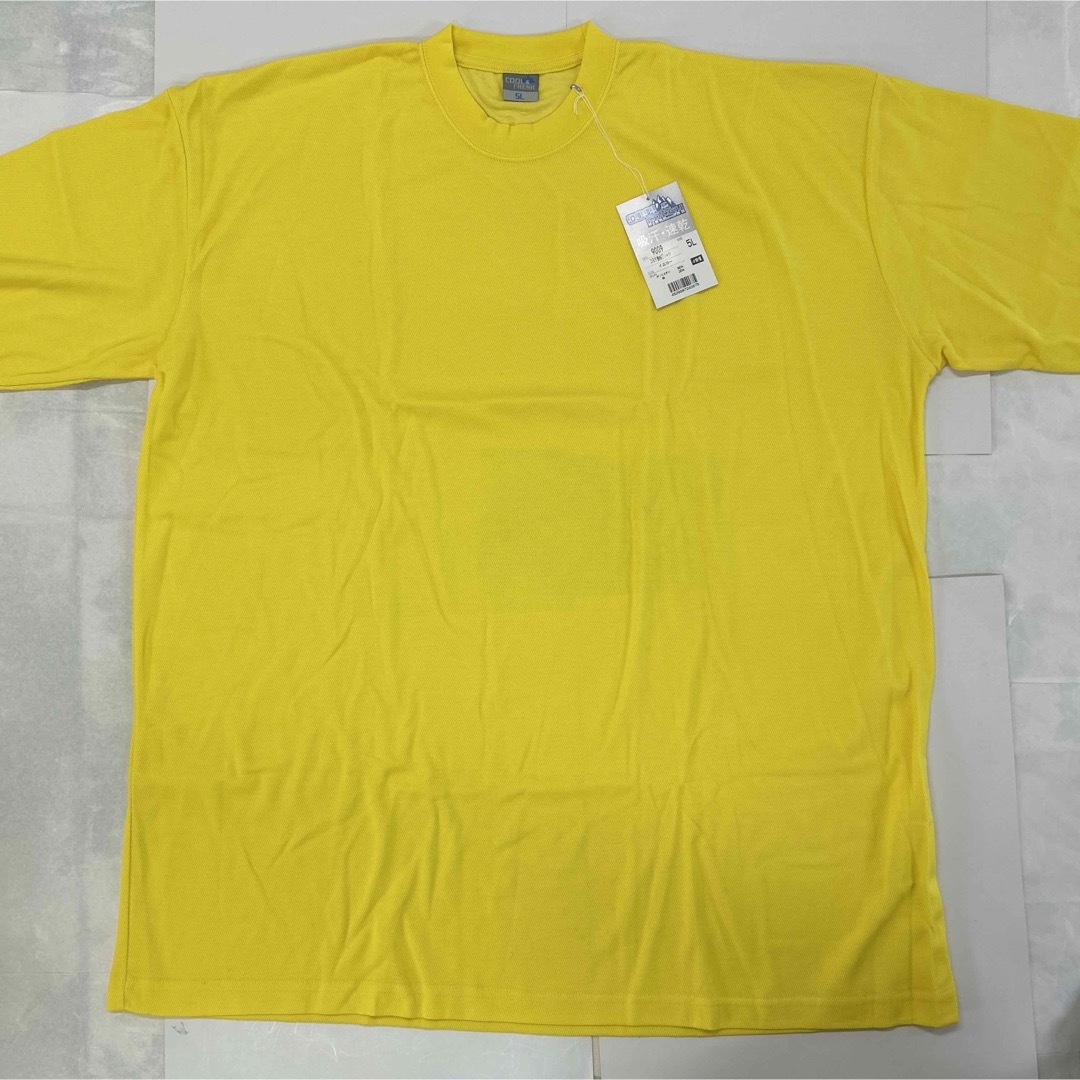 DRY長袖Tシャツ(5L) 9009・イエロー(男女兼用) メンズのトップス(Tシャツ/カットソー(七分/長袖))の商品写真
