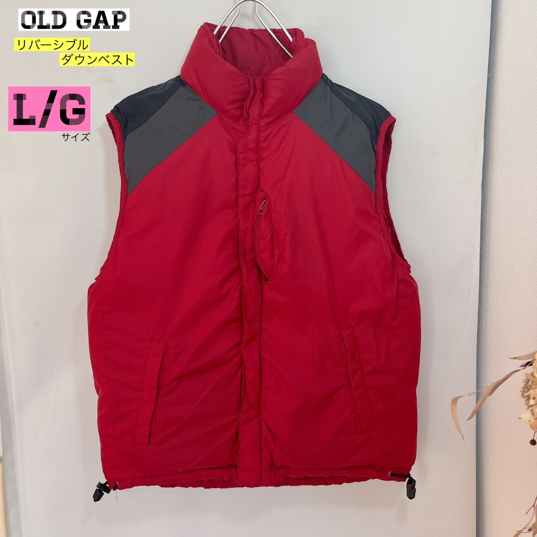 【希少♡美品】OLD GAP リバーシブル　ダウンベスト　ベスト　フード | フリマアプリ ラクマ